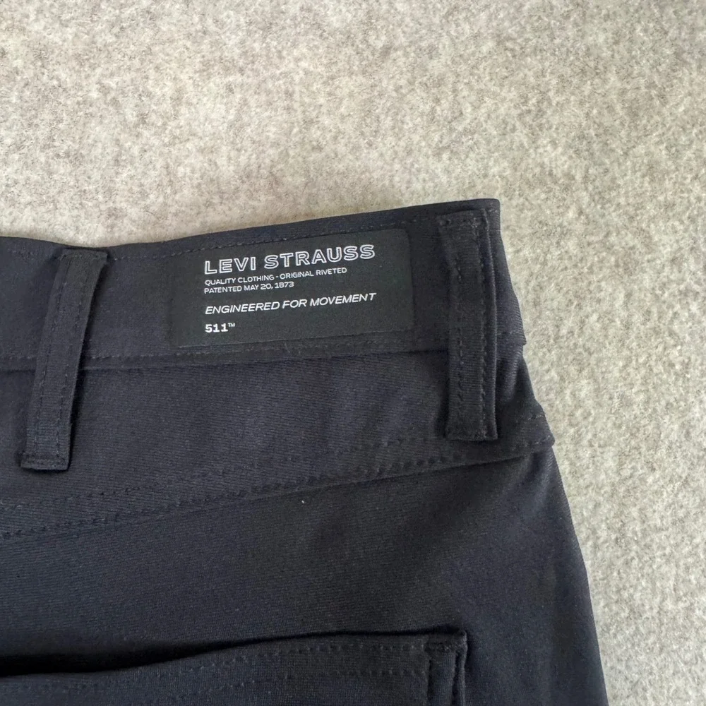 Levi 511 Slim Fit Tech Pants Mens 38x32 Black Performance Casual Workwear